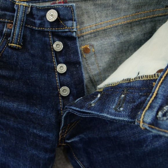 Alchemist Fab Four Jeans Womens 25 Blue Slim Straight Selvedge Mid Rise Japanese - Picture 5 of 12